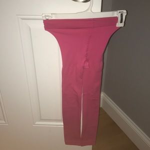 Pink under leggings.